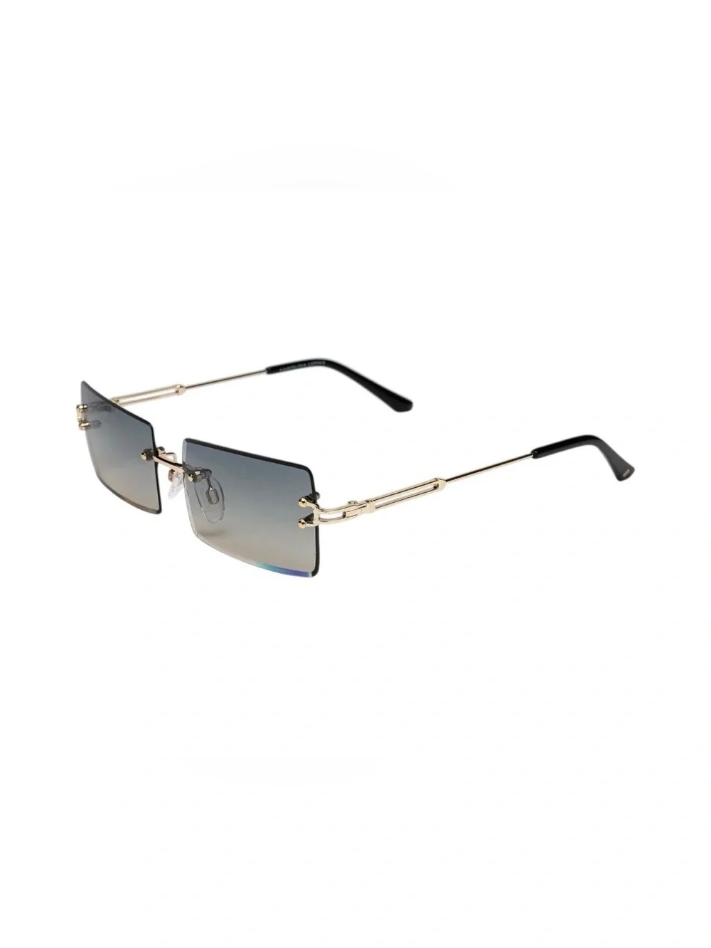 NEW Carolina Lemke Eagle Gold Rectangular Sunglasses CL3101 y2k retro festival